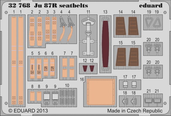 Ju 87R seatbelts 1/32 