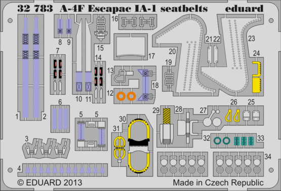A-4F Escapac IA-1 seatbelts 1/32 