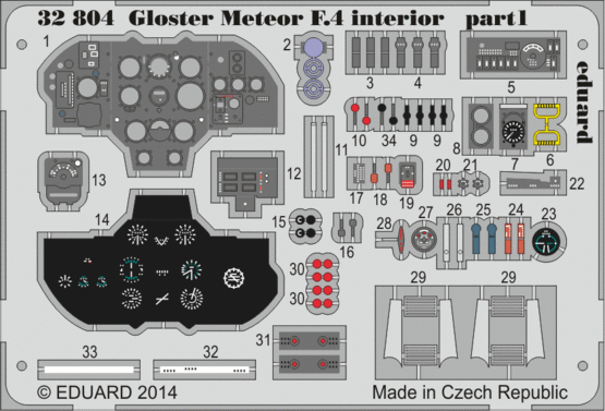 Gloster Meteor F.4 interior S.A. 1/32  - 1
