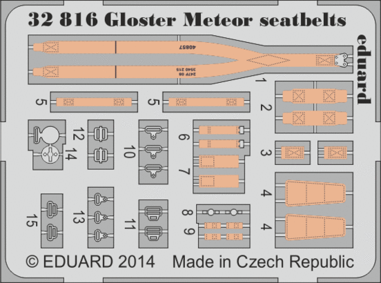 Gloster Meteor seatbelts 1/32 