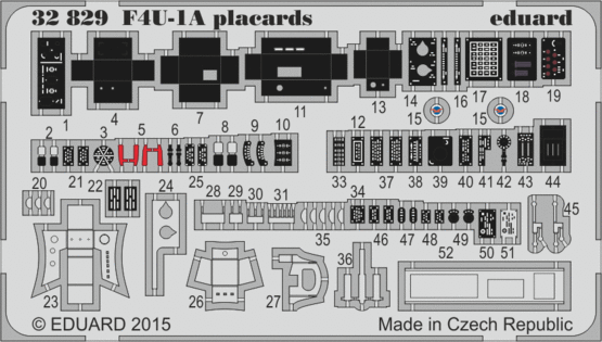 F4U-1A placards 1/32 