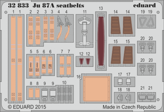 Ju 87A seatbelts 1/32 