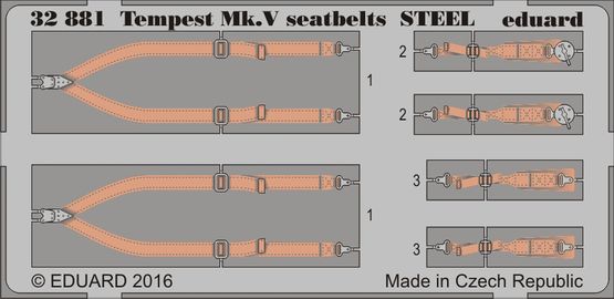 Tempest Mk.V seatbelts STEEL 1/32 