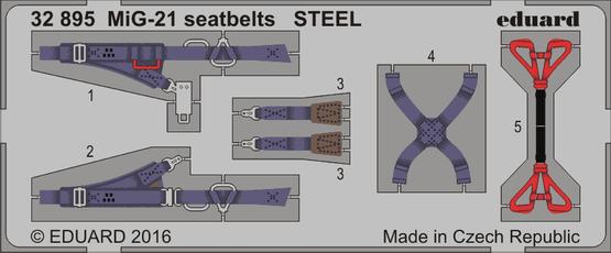 MiG-21 seatbelts STEEL 1/32 