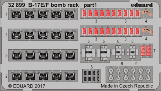 B-17E/F bomb rack 1/32  - 1