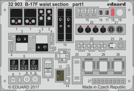 B-17F waist section 1/32  - 1