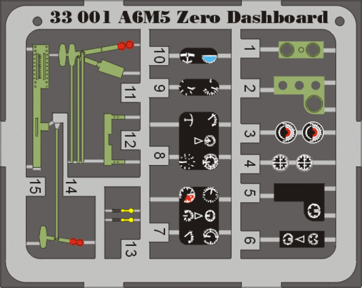 A6M5 Zero dashboard 1/32 
