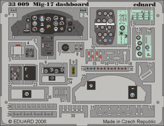 MiG-17 dashboard 1/32 
