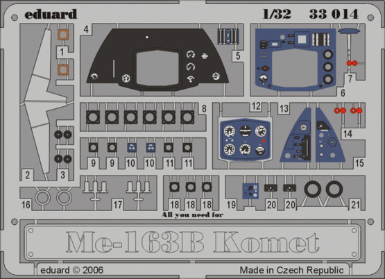 Me 163B Komet dashboard 1/32 