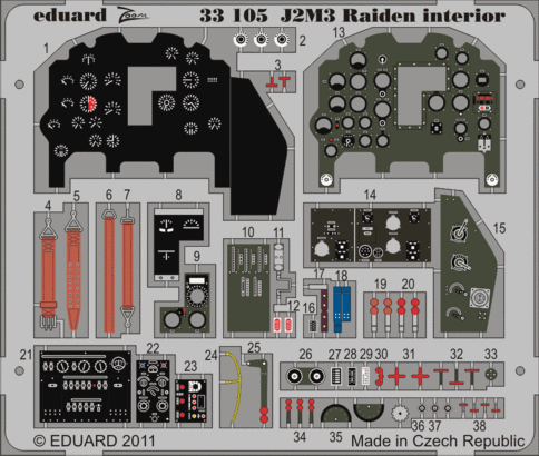 J2M3 Raiden interior S.A. 1/32 