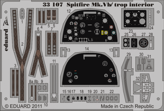 Spitfire Mk.Vb/ trop interior S.A. 1/32 