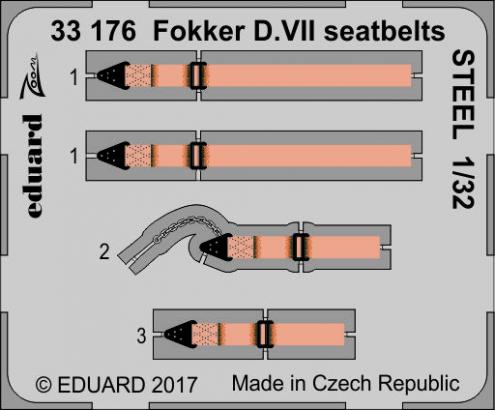 Fokker D.VII seatbelts 1/32 