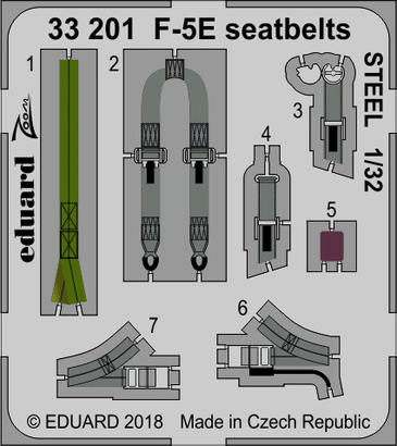 F-5E seatbelts STEEL 1/32 