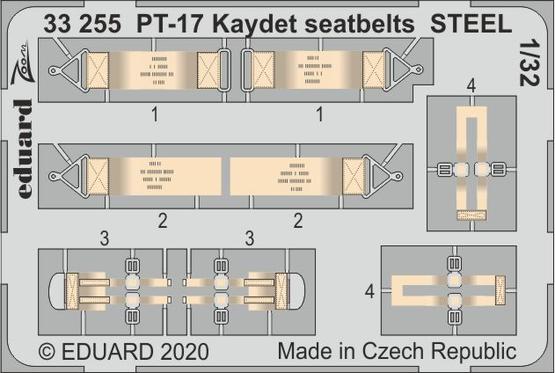 PT-17 Kaydet seatbelts STEEL 1/32 