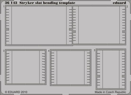 Stryker slat bending template 1/35 