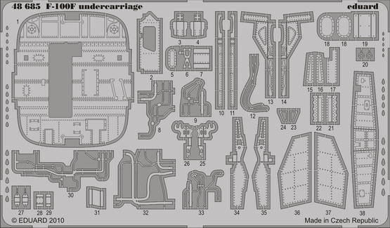 F-100F undercarriage 1/48 