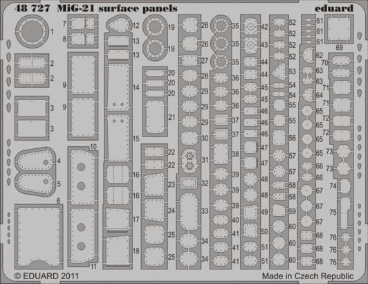MiG-21 surface panels S.A. 1/48 