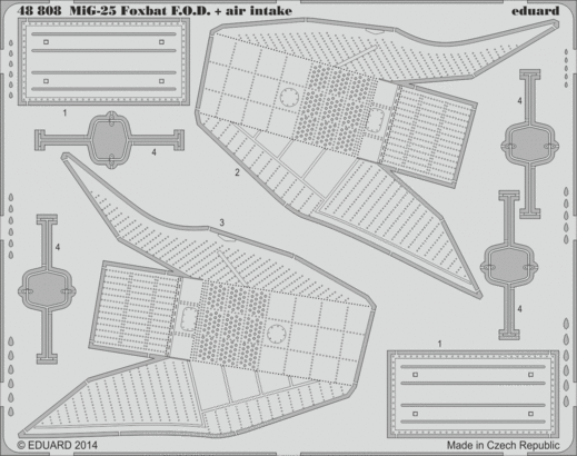 MiG-25 Foxbat air intakes &amp; F.O.D. 1/48 