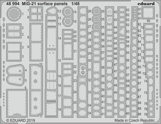 MiG-21 surface panels 1/48 