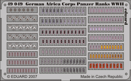German Africa Corps Panzer Ranks WWII 1/48 