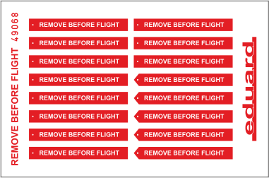 Remove Before Flight  FABRIC 1/48  - 1