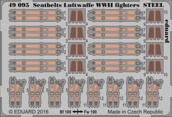 Seatbelts Luftwaffe WWII fighters STEEL 1/48 
