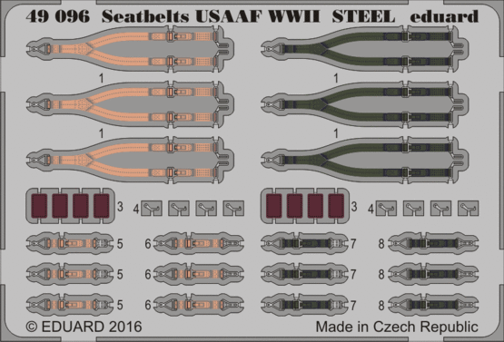 NEW Eduard 1:48 Italian Fighters Seatbelts WWII CLEARANCE ED49017 