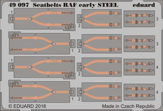 Seatbelts RAF early STEEL 1/48 