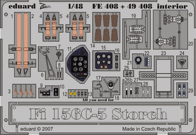Fi 156C-5 Storch interior S.A. 1/48  - 1