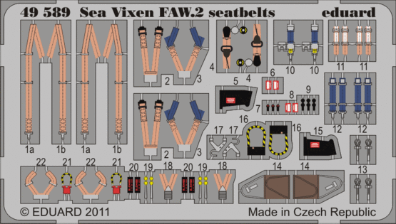 Sea Vixen FAW.2 seatbelts 1/48 