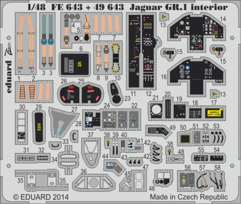 Jaguar GR.1 interior S.A. 1/48  - 1