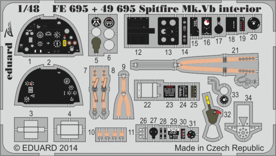 Spitfire Mk.Vb interior S.A. 1/48  - 1