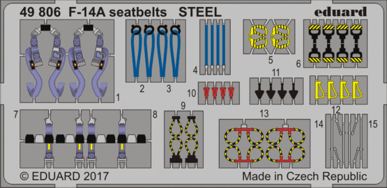 F-14A seatbelts STEEL 1/48 