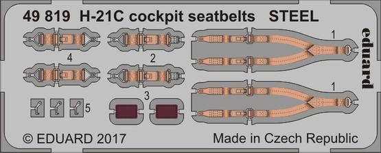H-21C cockpit seatbelts STEEL 1/48 
