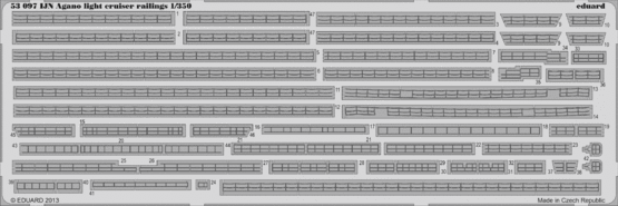 IJN Agano light Cruiser railings 1/350 
