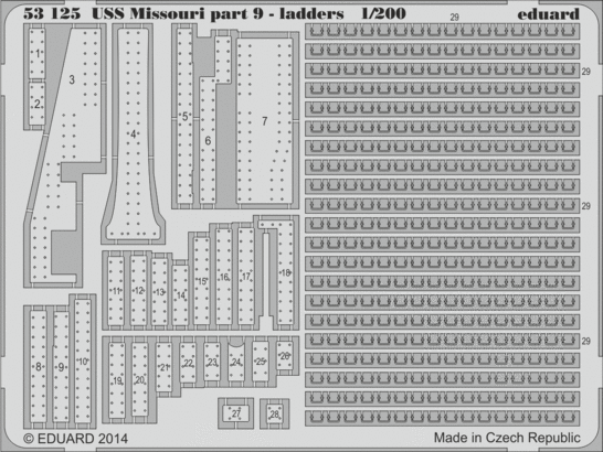 USS Missouri part 9 - ladders 1/200 