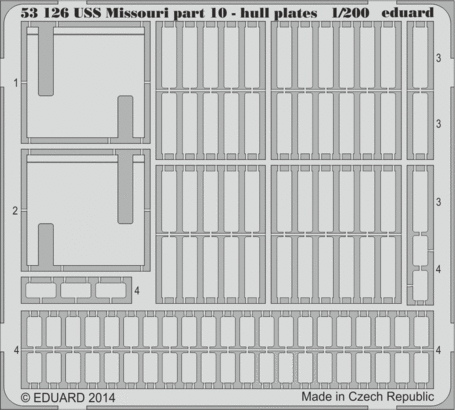 USS Missouri part 10 - hull plates 1/200 