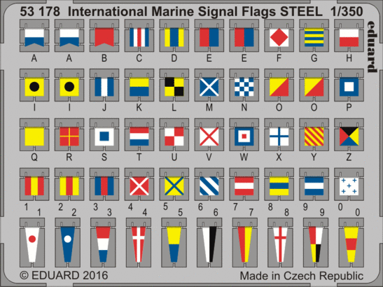 International Marine Signal Flags STEEL 1/350 