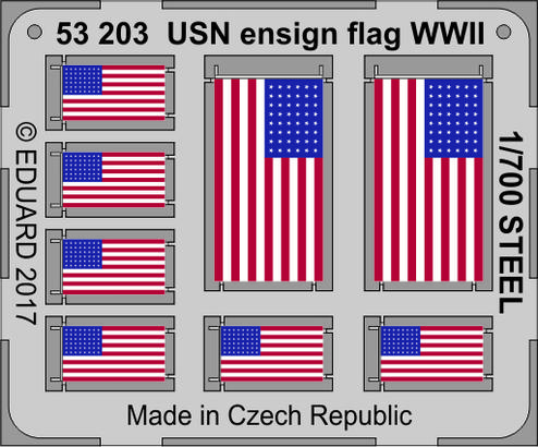 USN ensign flag WW2  STEEL 1/700 
