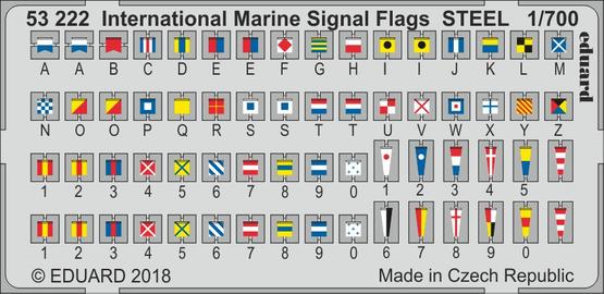 International Marine Signal Flags STEEL 1/700 