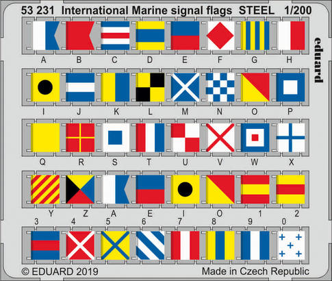 International Marine signal flags STEEL 1/200 