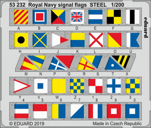 Royal Navy signal flags STEEL 1/200 