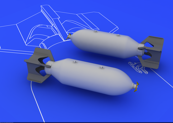 US 500lb bombs (2 pcs)  1/48 1/48  - 1