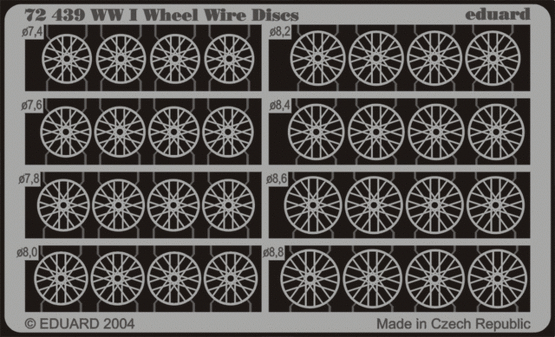 WWI Wheel Wire Discs 1/72 