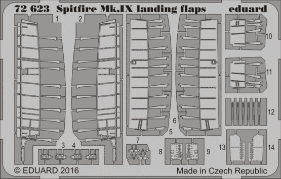 Spitfire Mk.IX landing flaps 1/72 
