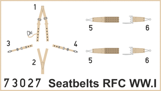 Seatbelts RFC WWI SUPERFABRIC 1/72 