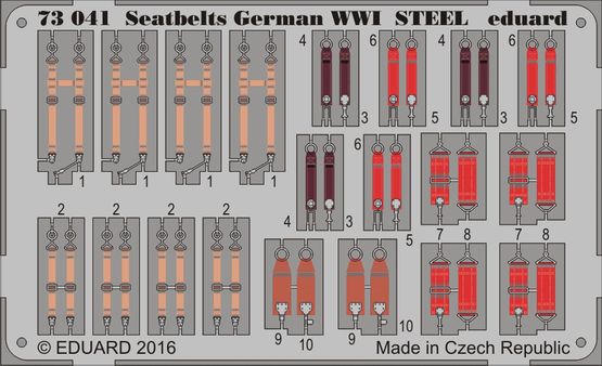 Seatbelts German WWI STEEL 1/72 