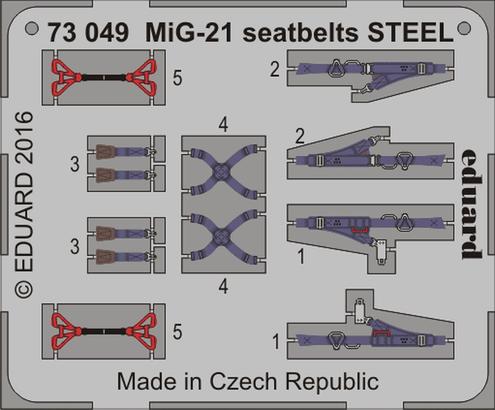 MiG-21 seatbelts STEEL 1/72 