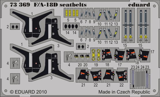 F/A-18D seatbelts 1/72 
