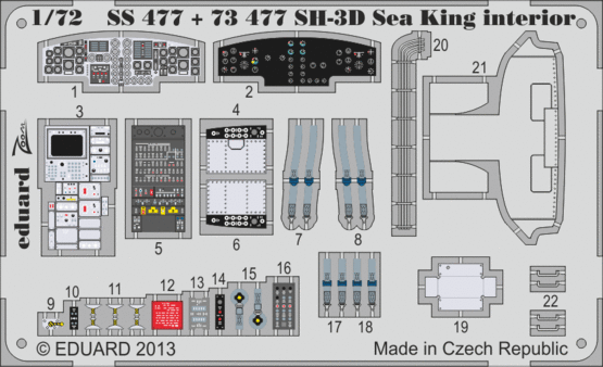 SH-3D Sea King interior S.A. 1/72  - 1